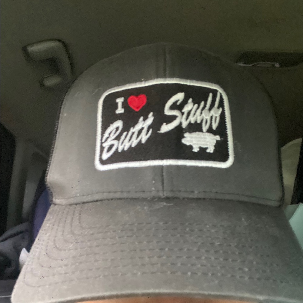 The” Classic” I ❤️ Butt stuff Black Hat Embroidered Patch for the BBQ cook